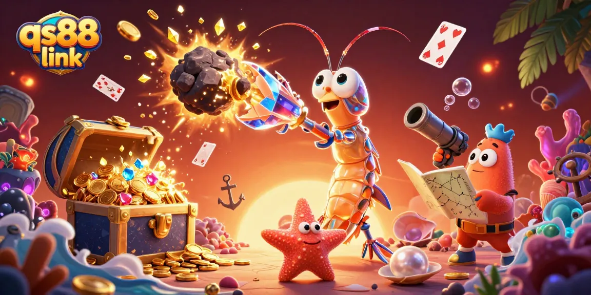 Experience thrilling gaming action at qs88 link with vibrant illustrations of underwater treasures and gaming excitement.