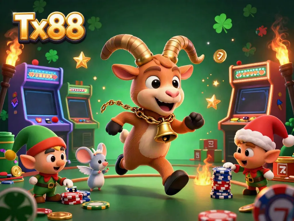 Engage in thrilling gameplay at Tx88 casino featuring dynamic characters and vibrant gambling elements.