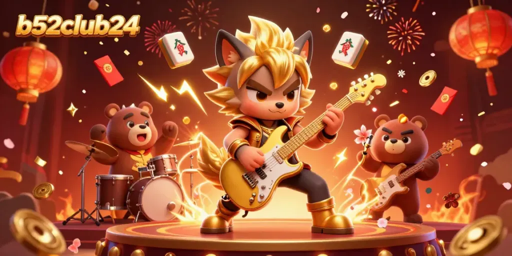 Engage in exhilarating gameplay at b52club24 with vibrant characters and exciting casino elements.