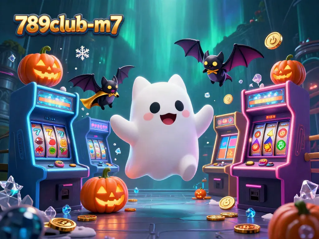 Engage with exciting games at 789club-m7 featuring a ghost cat in a haunted casino.