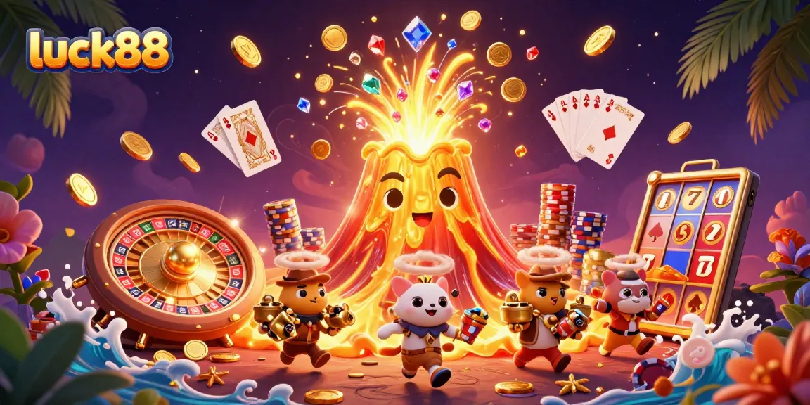 Spin into action with luck88 and experience thrilling slot gameplay surrounded by treasure!