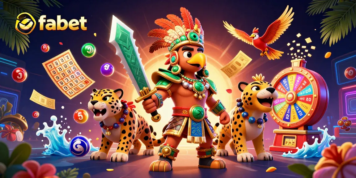 Engage with fabet's exceptional betting experience featuring vibrant lottery elements and dynamic 3D warriors.