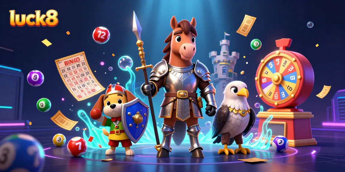 Experience winning moments with luck8 as lottery balls bounce and prizes spin in an engaging casino scene.