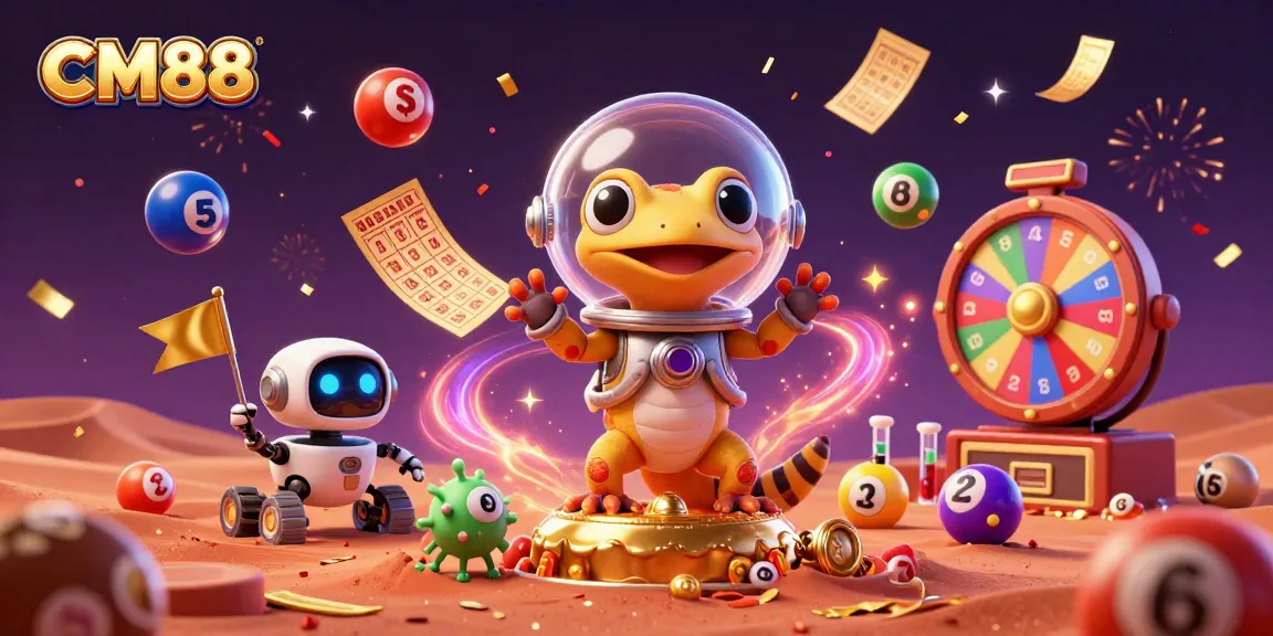 Experience thrilling CM88 moments with a Martian gecko in a magical casino discovery scene.