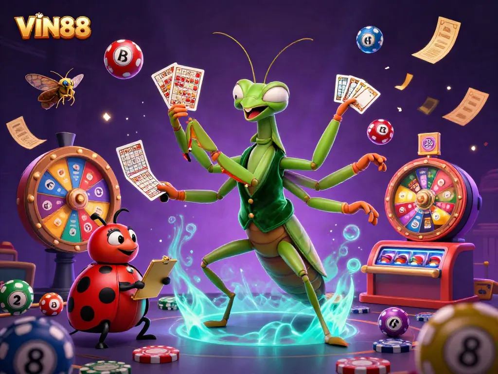Experience vibrant gaming excitement at VIN88 with engaging games and colorful lottery elements.
