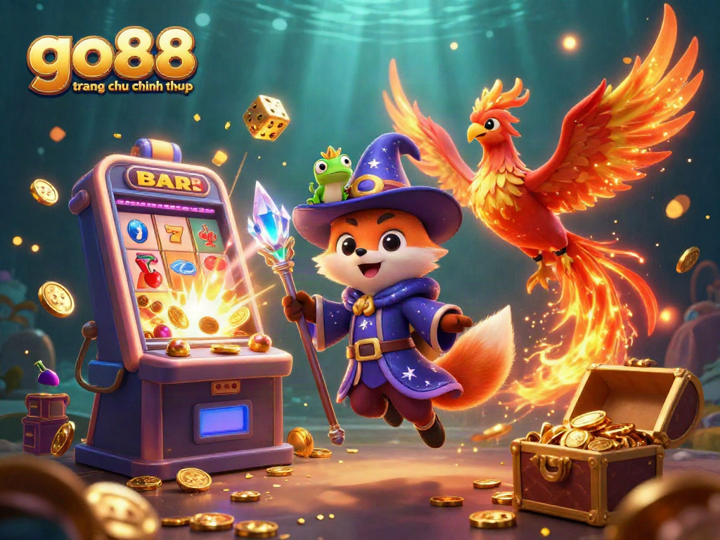 Experience the thrill of go88 trang chu chinh thuc with an engaging 3D casino illustration showcasing vibrant gaming elements.