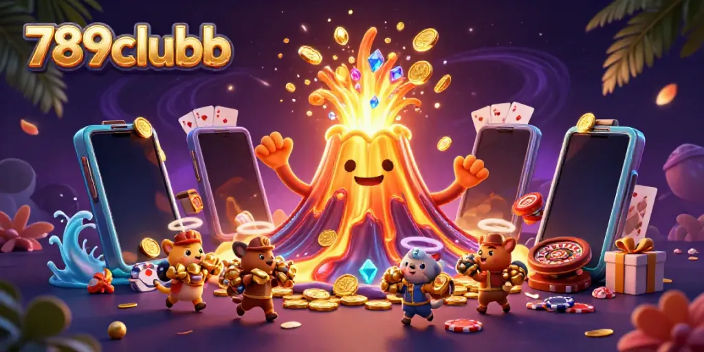 Experience the thrill of winning at 789clubb with an ultra-detailed 3D casino scene featuring exciting game elements.