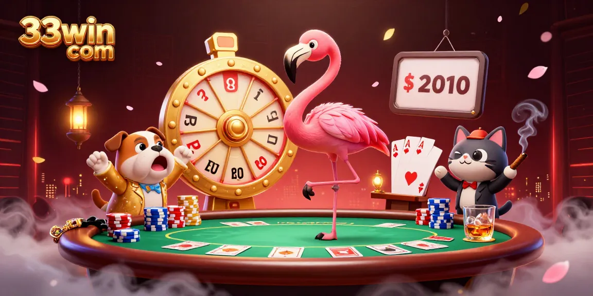 Experience the excitement of gambling with 33win com in this vibrant, dynamic casino scene.