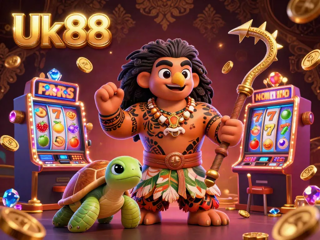 Spin the reels at Uk 88's colorful slot machines with vibrant characters and sparkling gems.