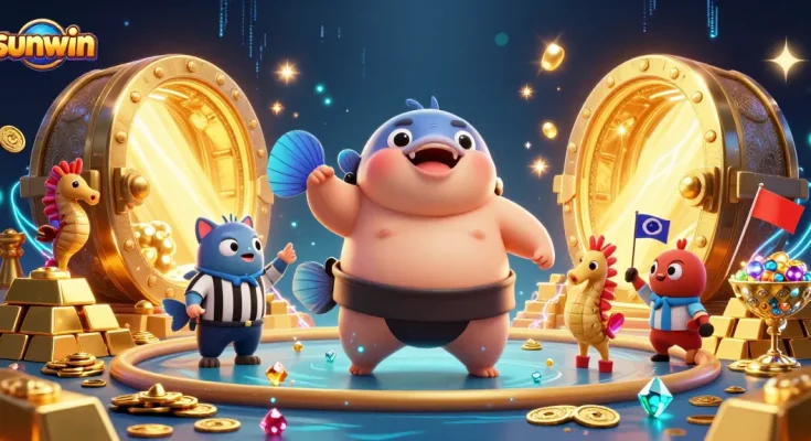 Engage with the thrilling sunwin experience featuring a dynamic underwater scene with gameplay excitement.